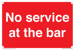 No service at the bar